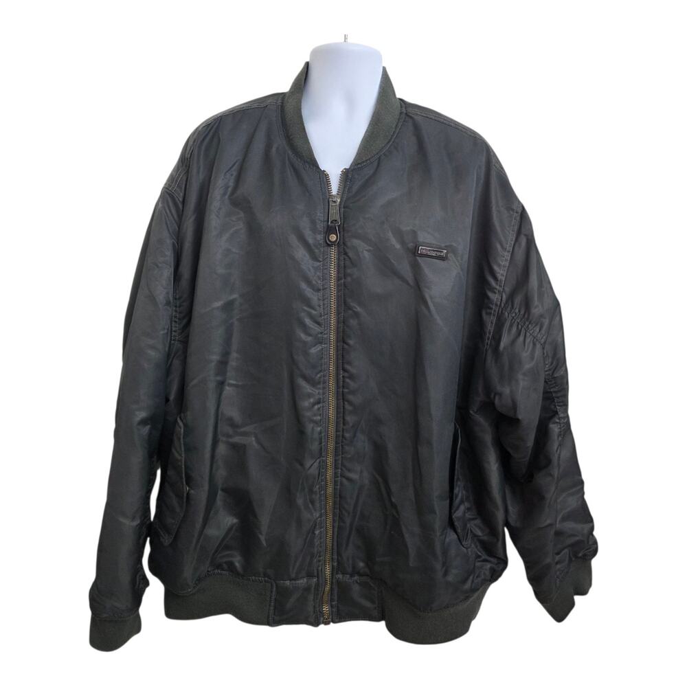 Y2K Southpole Men’s 4XL Black Bomber Jacket Full Zip Streetwear Reversible